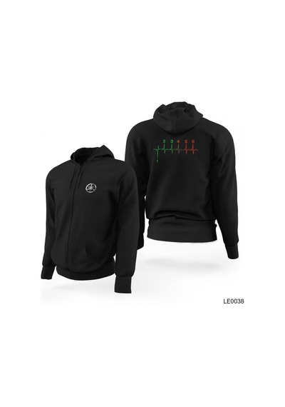 Yamaha Siyah Fermuarlı Limited Edition Kapşonlu Sweatshirt