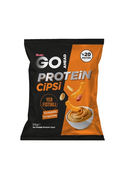 Go Ahead Protein Cipsi - Yer Fıstıklı - %20 Protein - 55 Gram - 12 Adet