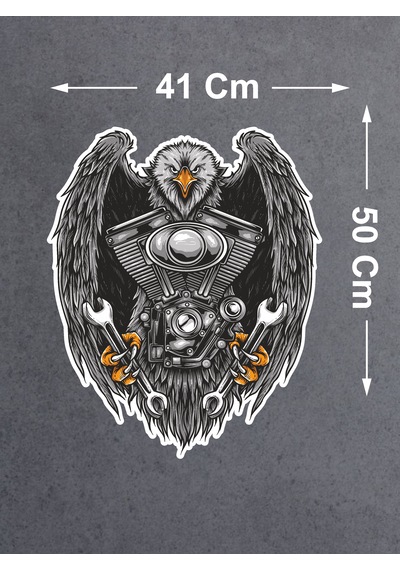 Kartal Beşiktaş V Motor Harlet Davidson Sticker - Araba Oto Motosiklet Karavan Sticker - 00249 50x41 Cm