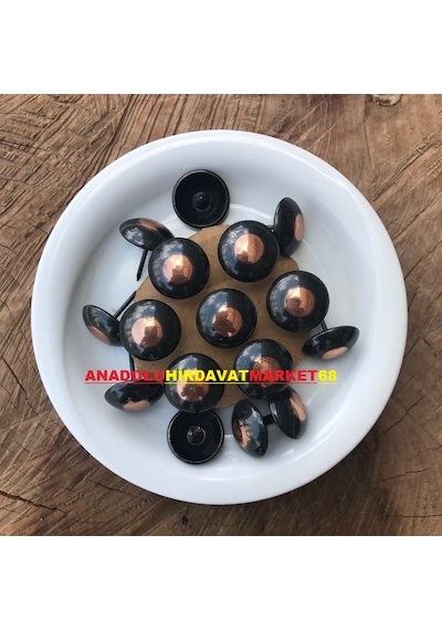 Kabara Raptiye Siyah Sarı Renk Çapı 11 MM Boyu 13 MM 1000Adet Barok