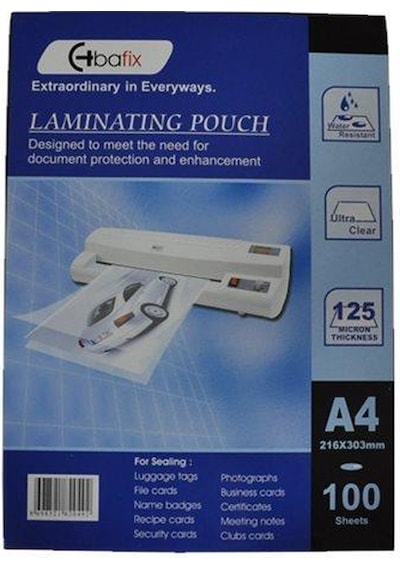 Bafix 216-303 Laminasyon Filmi A4 125 Micron 100Lü