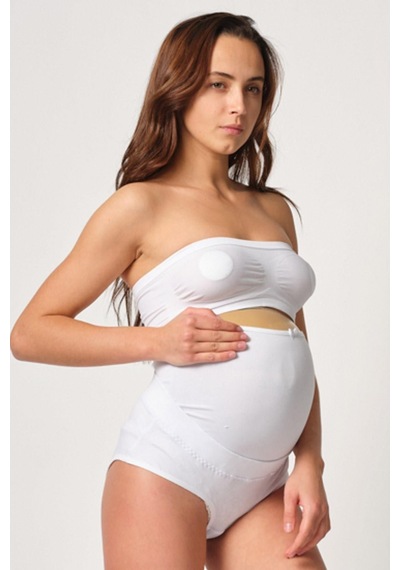 Emay Mı 2825 Cotton Hamile Karın Slip Korse Beyaz