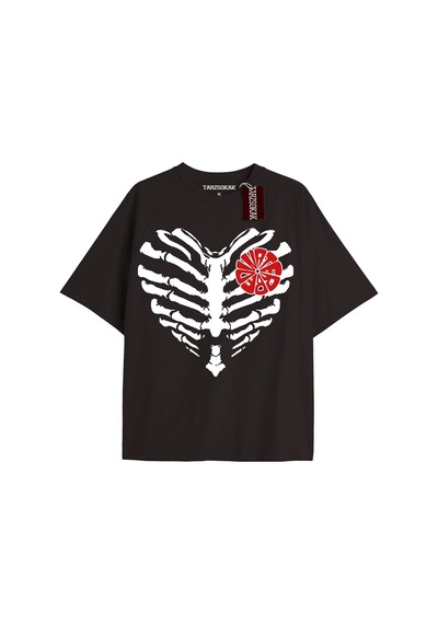 Tarzsokak Brook Baskılı Oversize Kalıp Unisex T-shirt Bej