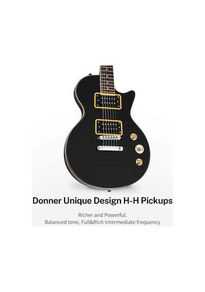 Donner Dlp-124b Lp Elektro Gitar Paketi Siyah