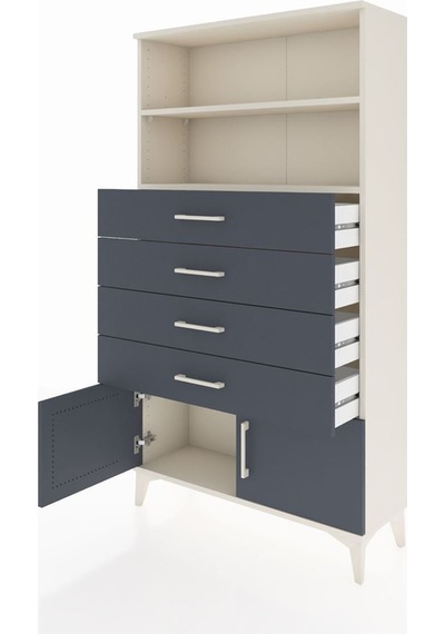 Arges Dolap 2 Raflı 4 Çekmeceli 2 Kapaklı 88x30x163 Aytaşı-antrasit Aytası Arges Dolap 2 Raflı 4 Çekmeceli 2 Kapaklı 88x30x163 Aytaşı-antrasit Aytası