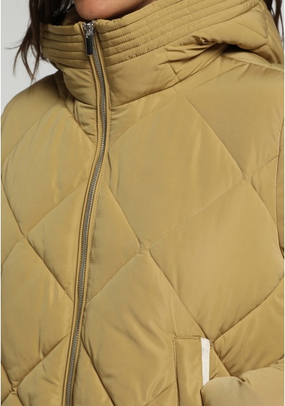 Colin's Colins Regular Fit Kapüşonlu Fermuarlı Astarlı Suya Dayanıklı Kadın Kahverengi Mont Cl1082047 Q1.v1 Cml Camel