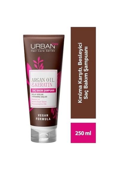 Argan Yağı & Keratin Kolay Kırılan Yıpranmış Saçlara Özel Saç Bakım Şampuanı 250 Ml- Vegan