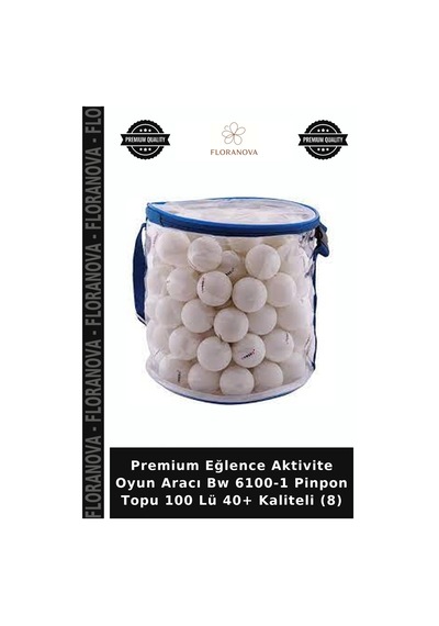 Premium Eğlence Aktivite Oyun Aracı Bw 6100-1 Pinpon Topu 100 Lü 40+ Kaliteli 8
