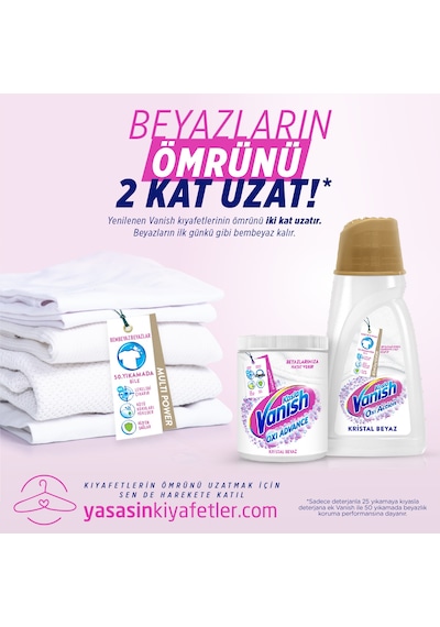 Vanish Oxi Action Kristal Beyaz Deterjan ve Leke Çıkarıcı Sıvı 2000ml