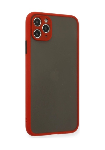 Apple Apple Uyumlu iPhone 11 Pro Max Kılıf Montreal Silikon Kapak - Kırmızı