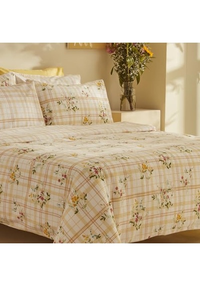 Minella%100 Pamuk, Soft Touch Çift Kişilik Nevresim Takımı, Sarı Genel