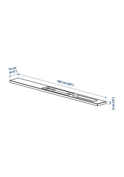Ikea Mıttzon Çalışma Masası Ek Ünite, Beyaz, 160x12 Cm