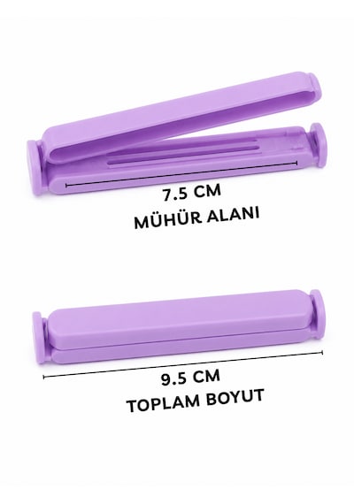 Beylini 12'li Pratik Poşet Kıskacı Mühür Klipsi Sızdırmaz Ambalaj Ve Torba Kapatma Aparatı Pratik Poşet Ağzı Kapatıcı Çok Renkli