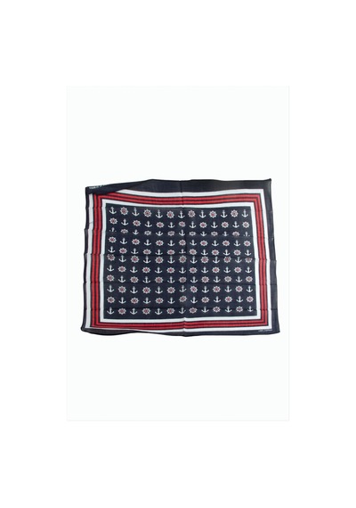Çapa Dümen Desenli Bandana 50 50 Çok Renkli