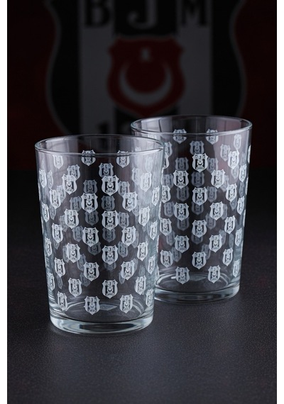 Dekomus İle Lisanslı Beşiktaş Logolu Bardak 500 Ml "2 Adet" Altın