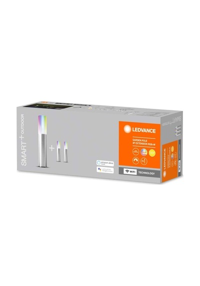 Akıllı Rgb Led Bahçe Lambası 3'lü Set, Wifi, Alexa & Google Uyumlu, Dış Mekan Işığı Gri