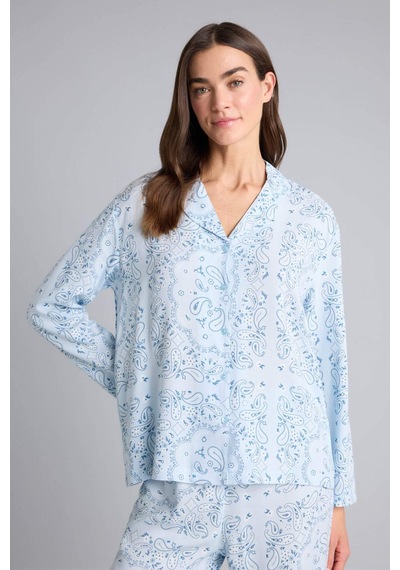 Defacto Desenli Pijama Takımı Üst Alt F9824AX26SP