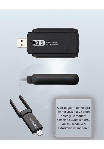 Realtek Chipsetli 5g Destekli Yüksek Hızlı Ağ Adaptörü