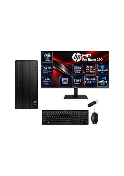 HP Pro Tower 290 G9 623Y0ETRNP43 i5-13500 64 GB 4 TB SSD 23.8" W11P Masaüstü Bilgisayar