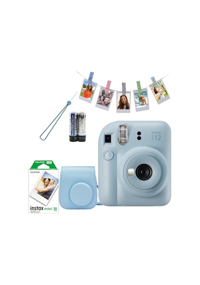 Fujifilm Instax Mini 12 Fotoğraf Makinesi + Askı + Pil + 10'lu Film + Çanta + Mandal