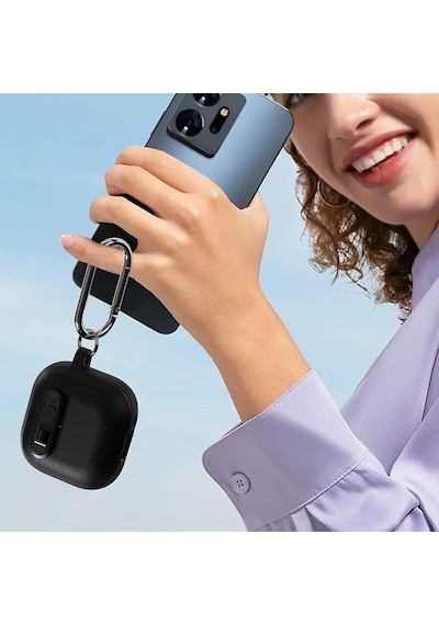 Samsung Galaxy Buds 3-pro-3 Fe İçin Horizontal-lock Kulaklık Kılıfı Çizilme Ve Darbe Önleyici Buds 3 Pro Koruyucu Elde Rahat Tutuş Sağlayan Kaydırmaz Kenar Tasarımlı Buds 3 Pro Kılıfı Siyah