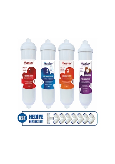 Master Reverse Osmosis System Kapalı Kasa Su Arıtma Cihazı Için 4Lü Filtre Seti (494597896)