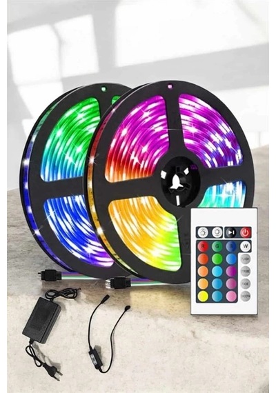 Buğz Yeni Nesil Rgb Işıklı 10metre Şerit Led Kumandalı Şarj Edilebilir Diğer 25029731