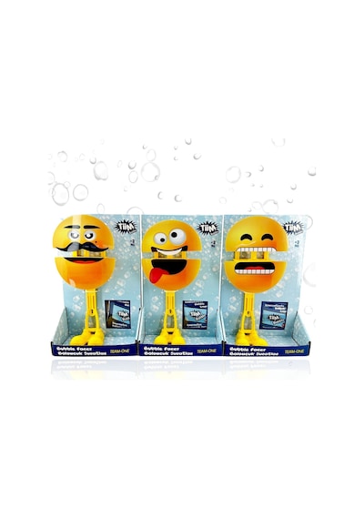 Emoji Baloncuk Suratlar Köpük Tabancası - Köpük Baloncuk Üflemeli Köpük Yapma Seti 1 Adet Bubble Gun