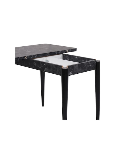 Damla Hilal Mdf Mutfak Masa Sandalye Takımı 60x100cm Siyah