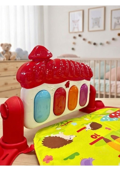 Tıfıl Toys 4'ü 1 Arada Müzikli Bebek Oyun Halısı ve Piyano Seti Eğitici Melodi Çalan Işıklı Oyun Halısı