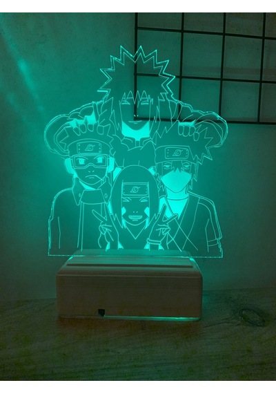 Naruto Team Minato 16 Renk Gece Lambası