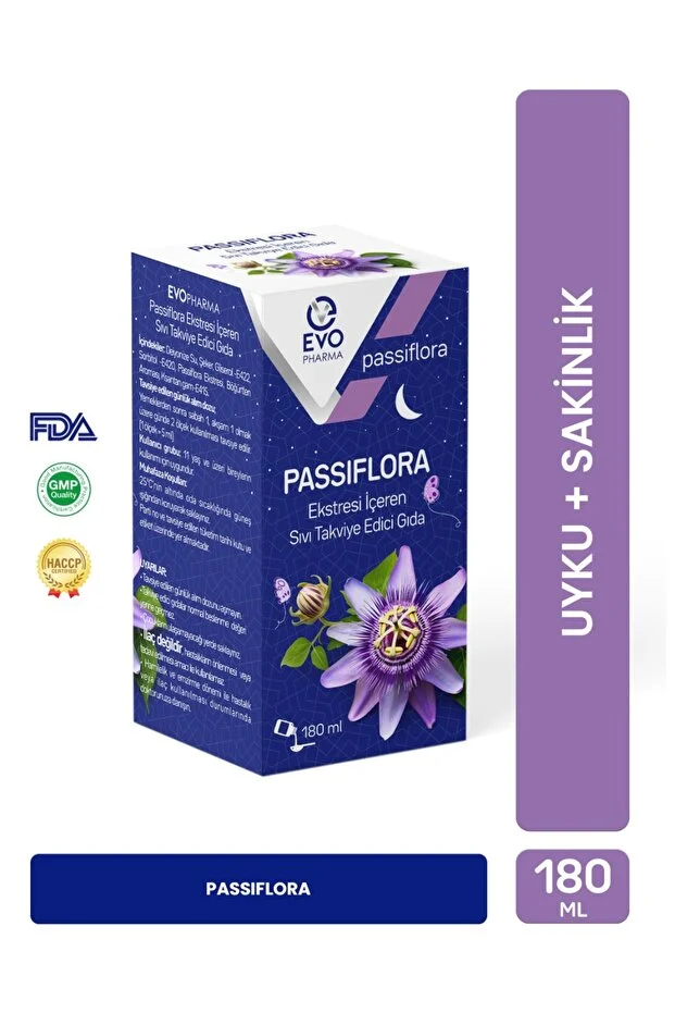 Passiflora Sıvı Takviye Edici Gıda 180 Ml