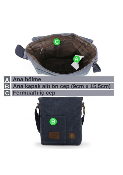 Dark Cotton 7059 Pretty Lacivert Mavi Hakiki Deri Suya Dayanıklı Mumlu Kanvas Postacı Omuz Okul Çantası Lacivert - Mavi Dark Cotton 7059 Pretty Lacivert Mavi Hakiki Deri Suya Dayanıklı Mumlu Kanvas Postacı Omuz Okul Çantası Lacivert - Mavi