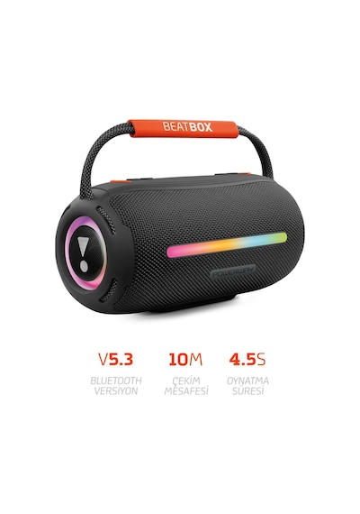 Powerway Beatbox Led Işıklı USB SD Aux FM Radyo Bluetooh Hoparlör