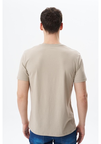 AR-MA Arma Erkek Regular Fit Baskılı Süprem Bisiklet Yaka Tişört Y29344453402 Bej