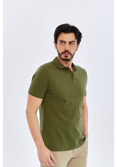 Süvari Slim Haki Erkek Polo Yaka T-shirt Ts1014000474