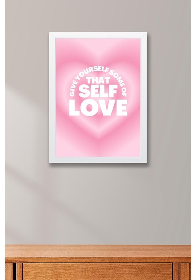 Self Love Çerçeveli Tablo Aura Enerji Renkleri - Öz Sevgi