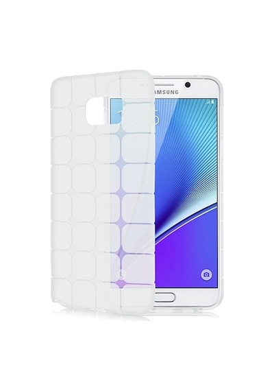 Samsung Uyumlu Galaxy Note 5 N920 Plaid Silikon Arka Kapak Şeffaf