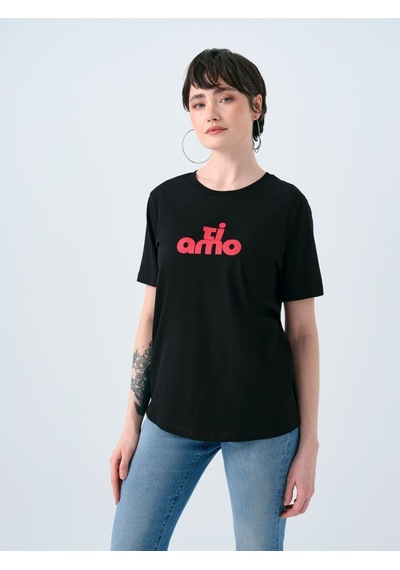 LOFT Regular Fit Kadın Tshirt K.kol Lf2039133 Q1.v1 Siyah