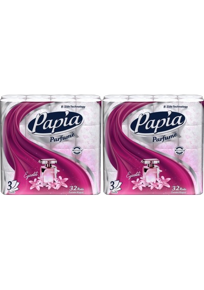 Papia Tuvalet Kağıdı (3 Katlı) 64 Lü Pk (2PK*32) Egzotik Parfümlü