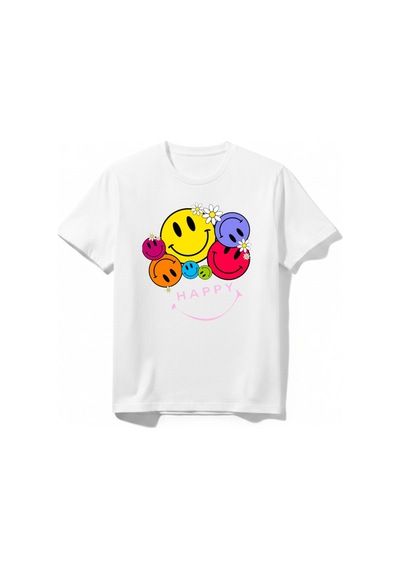 Urbantrendstore Happy Sevimli Tatlı Yaz Tatil İçin Unisex Kız Çocuk Bisiklet Yuvarlak Yaka Basic Kısa Kollu %100 Pamuk Tişört Beyaz Urbantrendstore Happy Sevimli Tatlı Yaz Tatil İçin Unisex Kız Çocuk Bisiklet Yuvarlak Yaka Basic Kısa Kollu %100 Pamuk Tişört Beyaz