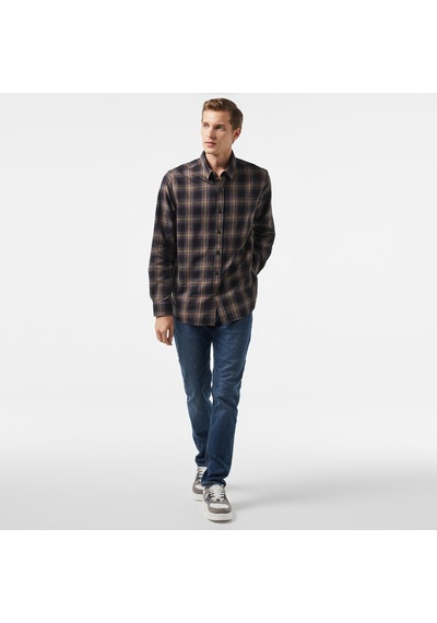 Nautica Erkek Kahverengi Classic Fit Gömlek Çizgili W47410t Kahverengi