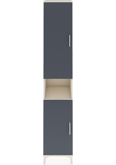 Hyperion Dolap 5 Raflı 2 Kapaklı Tek Askılı 44x44x243 Aytaşı-antrasit Aytası