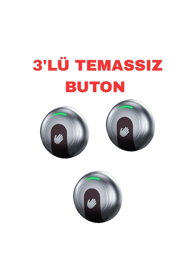 Sr-705 W Temassız Kapı Açma Butonu Ip68 Su Geçirmez Sıva Üstü Kızılötesi Sensörlü Çıkış Butonu 12-24v Dc 3 Adet