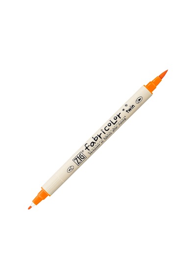 Zig Fabricolor Twin - Çift Uçlu Kumaş Kalemi - Orange