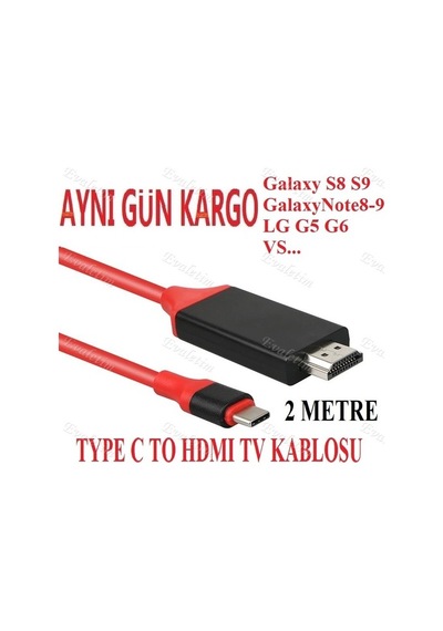 Usb Type C 3.1 To Hdmi Çevirici 4330A Galaxy S9/S10 Note 9 LG Uyumlu G5