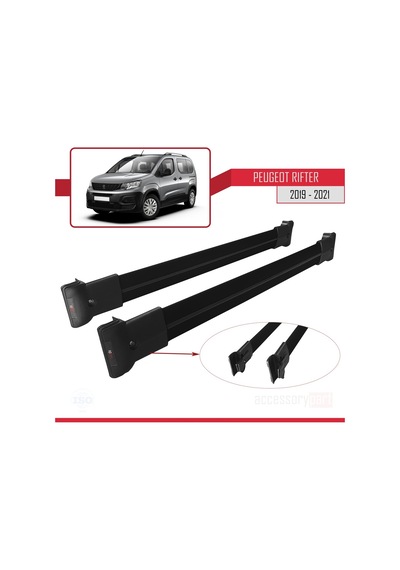 Peugeot Rifter 2019 Ve Sonrası Fly Model Ara Atkı Tavan Barı Siya (418345295)