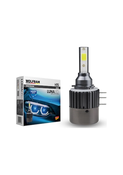 Set Led Xenon H15 Cool White Luna Wolfram -