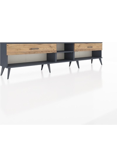 Arges Tv Ünitesi Tek Raflı 2 Çekmeceli 220x30x51 Antrasit-antrasit/çam Antrasıt/atlas Çam - Antrasıt Arges Tv Ünitesi Tek Raflı 2 Çekmeceli 220x30x51 Antrasit-antrasit/çam Antrasıt/atlas Çam - Antrasıt