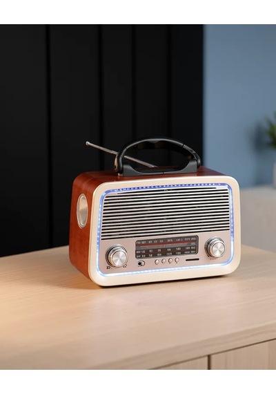 Astraltech Bluetooth Radyo Ahşap Eskitme Tasarım Fm Am Sw